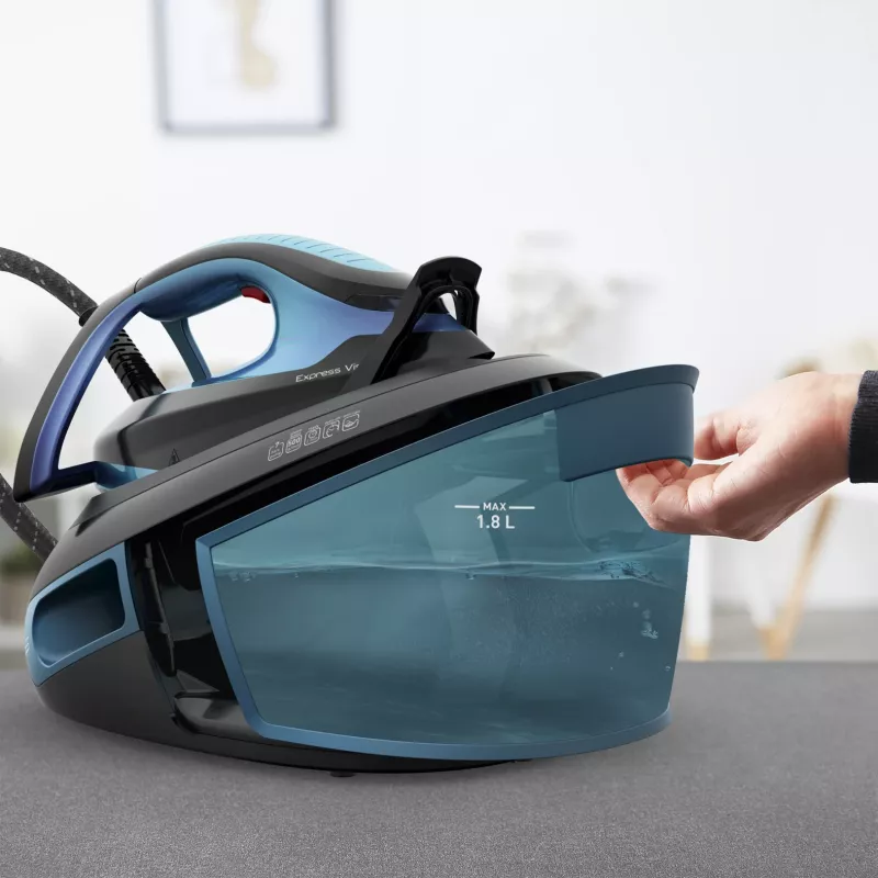 Tefal Express Vision SV8151 2800 W 1,8 l suola Durilium AirGlide Autoclean blu, nero