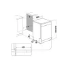 Lavastoviglie a libera installazione WHIRLPOOL W7F HS41 X — 15 coperti, 41 dB, Fullsize 60 cm