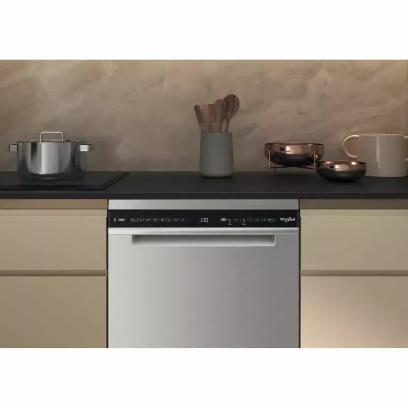 Lavastoviglie a libera installazione WHIRLPOOL W7F HS41 X — 15 coperti, 41 dB, Fullsize 60 cm