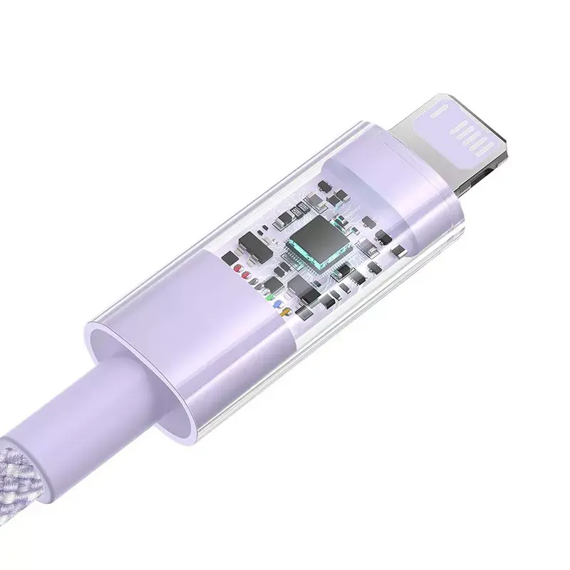Cavo di ricarica USB Baseus Gem P10373003511-01 — 2 m, 2,4 A, USB-A a Lightning, viola