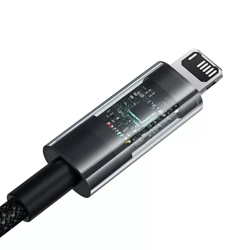 Cavo di ricarica USB Baseus Gem P10373003111-00, 1 m, 2,4 A, rivestimento in nylon, Lightning, USB-A, Nero