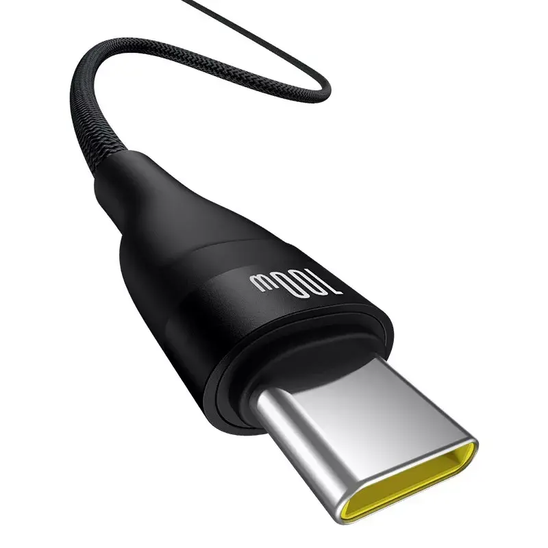 Cavo USB-A a USB-C Baseus Flash 2 1m 100W nero, USB PD, 480 Mbit/s, nylon