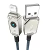 Cavo USB-A a Lightning Baseus 1 m 5 V 2,4 A bianco, USB PD, 480 Mbit/s