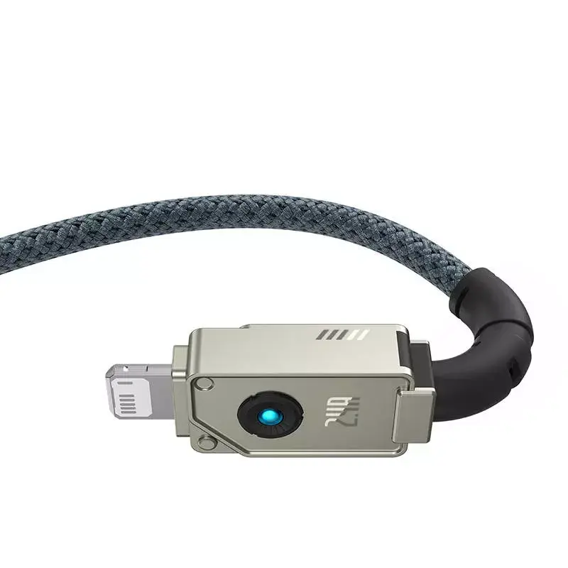 Cavo USB-A a Lightning Baseus 1 m 5 V 2,4 A bianco, USB PD, 480 Mbit/s