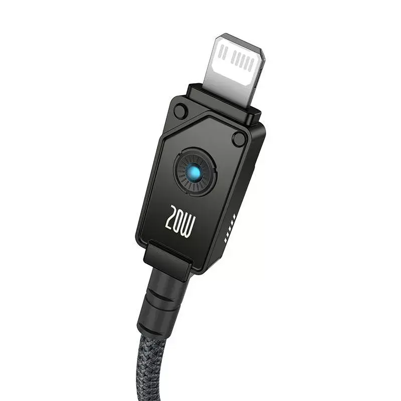 Cavo USB-C a Lightning Baseus Unbreakable 1m 20W – fibra aramidica, 480 Mbit/s, nero