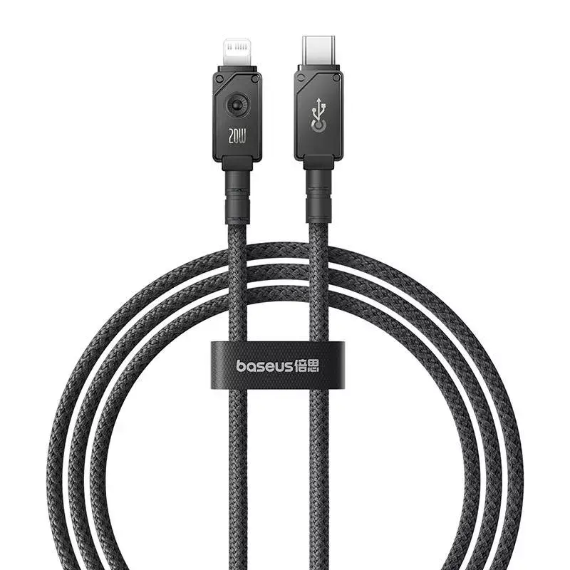 Cavo USB-C a Lightning Baseus Unbreakable 1m 20W – fibra aramidica, 480 Mbit/s, nero