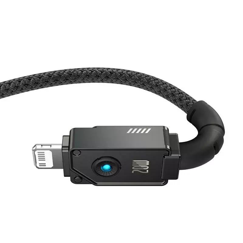 Cavo USB-C a Lightning Baseus Unbreakable 1m 20W – fibra aramidica, 480 Mbit/s, nero