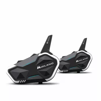 Midland R1 interfono Mesh portata massima 2000 m impermeabile nero bianco