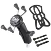 Supporto per telefono RAM Mounts X-Grip con morsetto manubrio moto nero