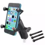 Supporto per telefono RAM Mounts X-Grip con morsetto manubrio moto nero