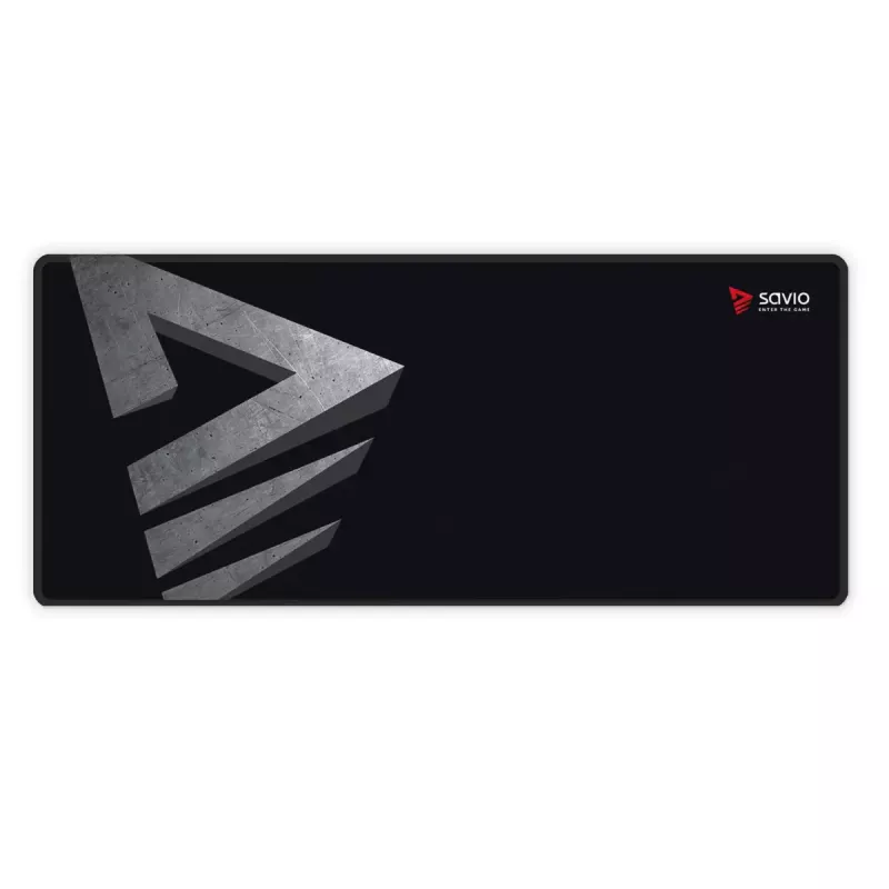 Tappetino per mouse gaming SAVIO Precision Control L — 700×300×3 mm, gomma, nero, superficie stampata
