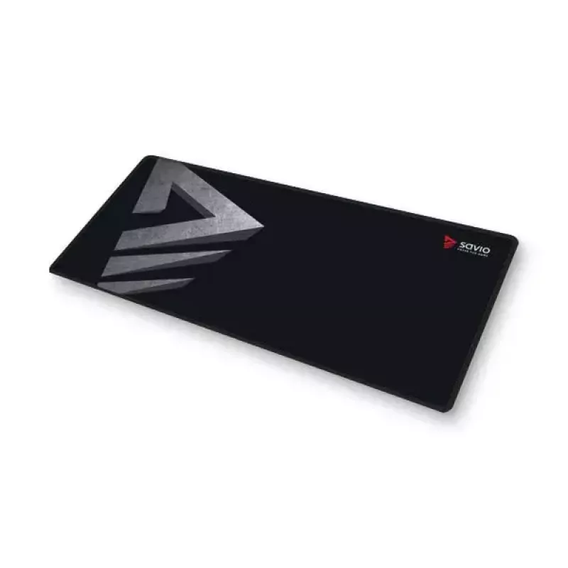 Tappetino per mouse gaming SAVIO Precision Control L — 700×300×3 mm, gomma, nero, superficie stampata
