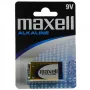 Batteria alcalina monouso 9V MAXELL, 1,5 V, prismatica 9V, 1 pz., confezione blister