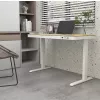Scrivania Tuckano regolabile elettricamente in altezza ET119W-C bianco/rovere