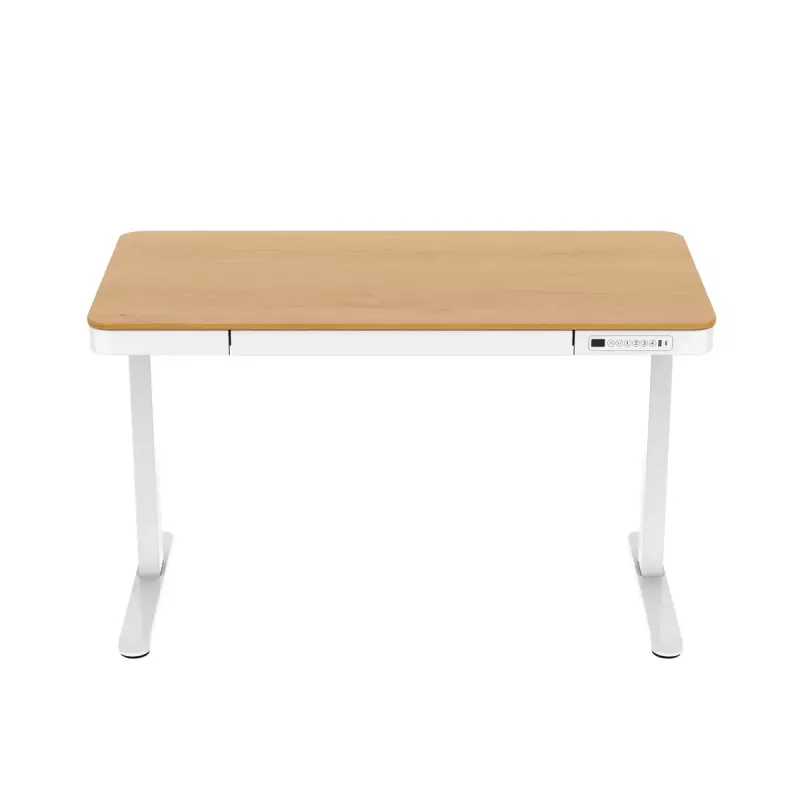 Scrivania Tuckano regolabile elettricamente in altezza ET119W-C bianco/rovere
