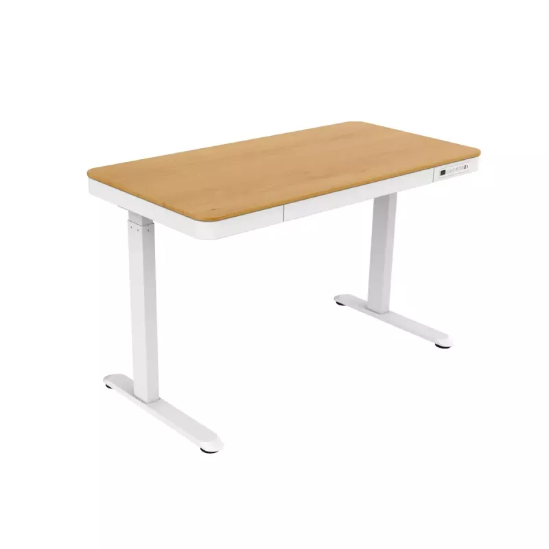 Scrivania Tuckano regolabile elettricamente in altezza ET119W-C bianco/rovere