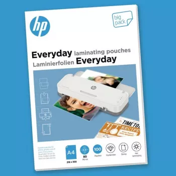 Pellicole per plastificazione HP 9154, formato A4, spessore max. 80 µm, confezione da 100 pezzi