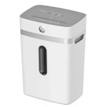 Distruggidocumenti HP OneShred 12CC taglio a particelle P-4 capacità 12 fogli larghezza 22 cm cestino 23 L 4×35 mm 65 dB bianco