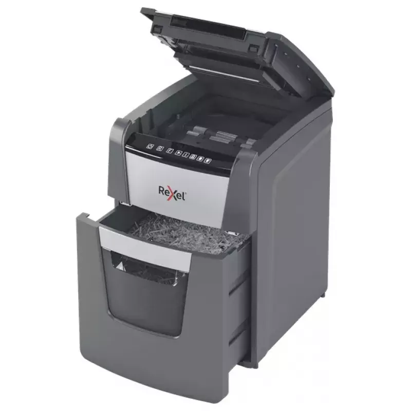 Distruggidocumenti Rexel AutoFeed+ 90X taglio incrociato 55 dB nero, grigio