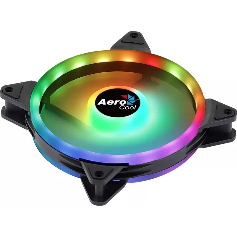 Ventola PC Aerocool DUO14 14 cm ARGB LED Dual Ring antivibrazione 6 pin nero