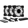 Kit Aerocool MIRAGE12PRO 3x ventole PC 12 cm ARGB 6 pin hub silenzioso nero