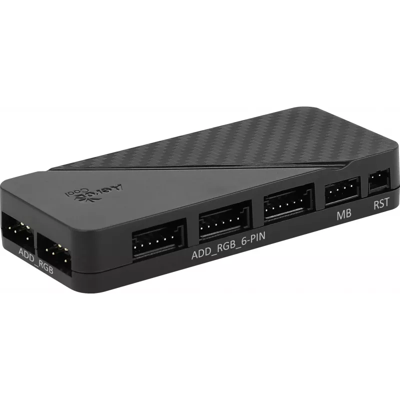 Kit Aerocool MIRAGE12PRO 3x ventole PC 12 cm ARGB 6 pin hub silenzioso nero
