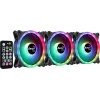 Kit Aerocool DUO12PRO 3x ventole 12 cm ARGB LED Dual Ring antivibrazione 6 pin, nero