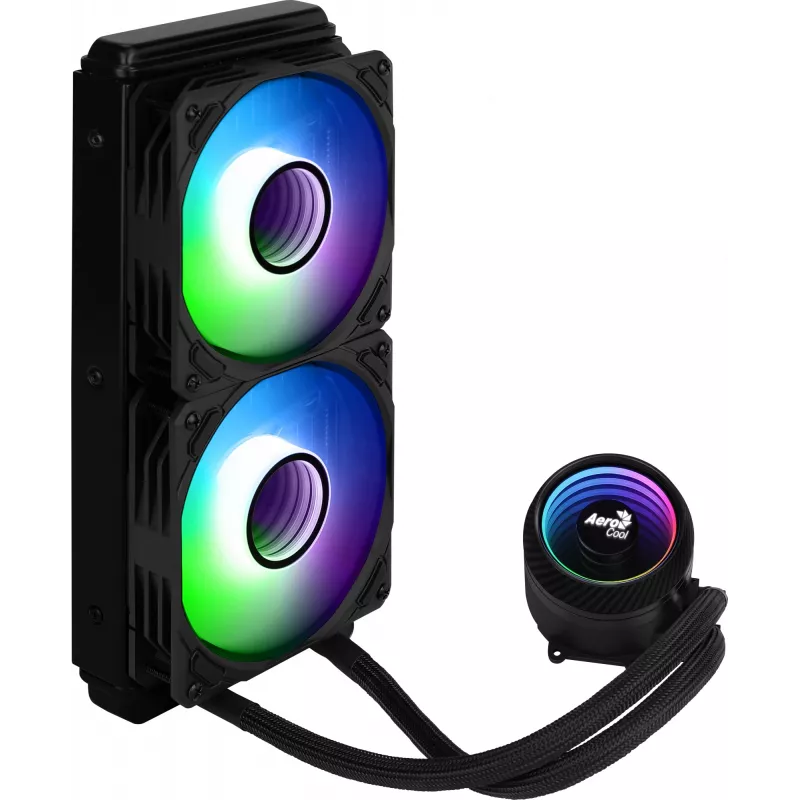 Aerocool PGS Mirage L240 ARGB dissipatore a liquido per CPU, 2300 giri/min, 4 pin, nero