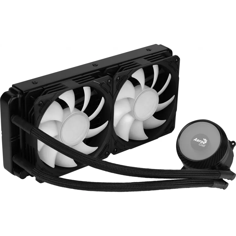 Aerocool PGS Mirage L240 ARGB dissipatore a liquido per CPU, 2300 giri/min, 4 pin, nero