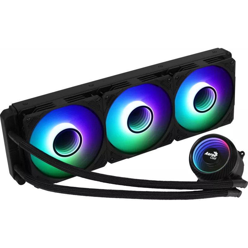Dissipatore CPU a liquido Aerocool MIRAGEL360 3x ventole 12 cm ARGB TDP 550W nero