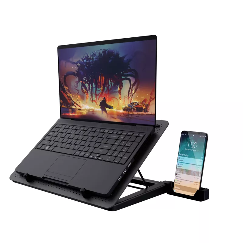 Trust GXT 1125 Quno base di raffreddamento per laptop, 17 pollici, nera