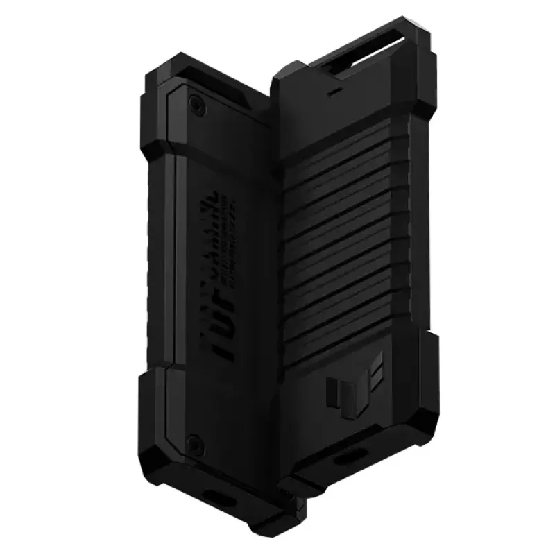 Case per SSD ASUS ESD-T1A/BLK/G/AS — M.2 (SATA/PCIe) a singolo vano, USB-C 3.2 Gen2, 10 Gbit/s, nero, blocco a chiave