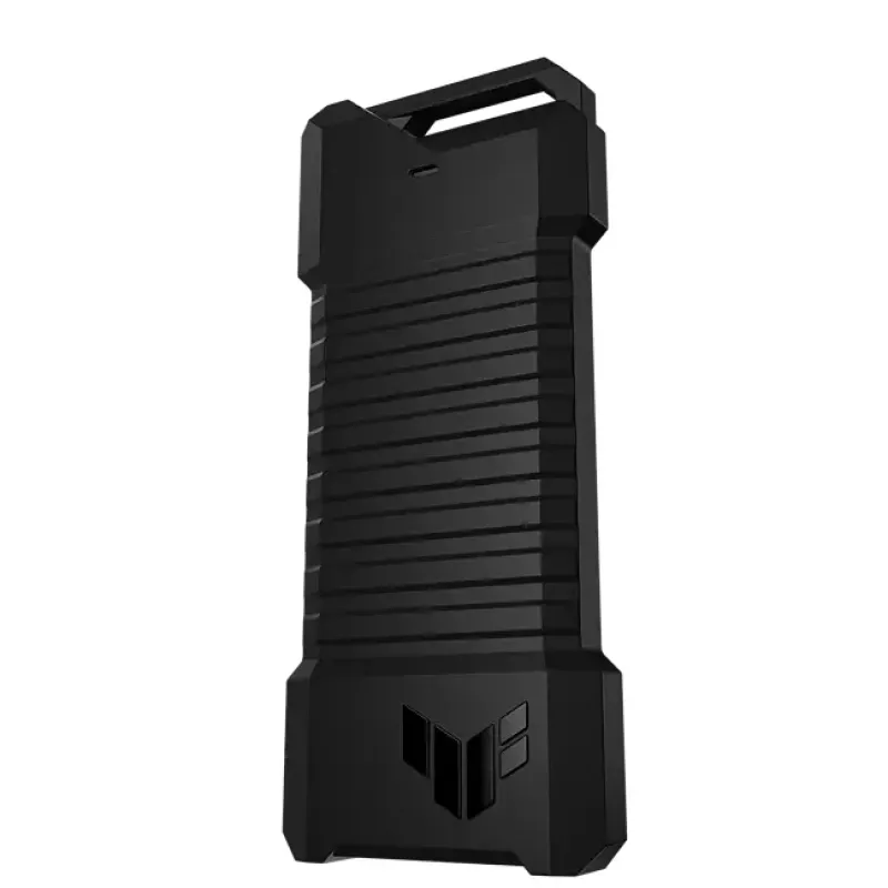 Case per SSD ASUS ESD-T1A/BLK/G/AS — M.2 (SATA/PCIe) a singolo vano, USB-C 3.2 Gen2, 10 Gbit/s, nero, blocco a chiave