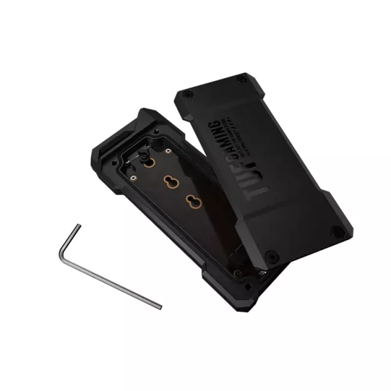 Case per SSD ASUS ESD-T1A/BLK/G/AS — M.2 (SATA/PCIe) a singolo vano, USB-C 3.2 Gen2, 10 Gbit/s, nero, blocco a chiave