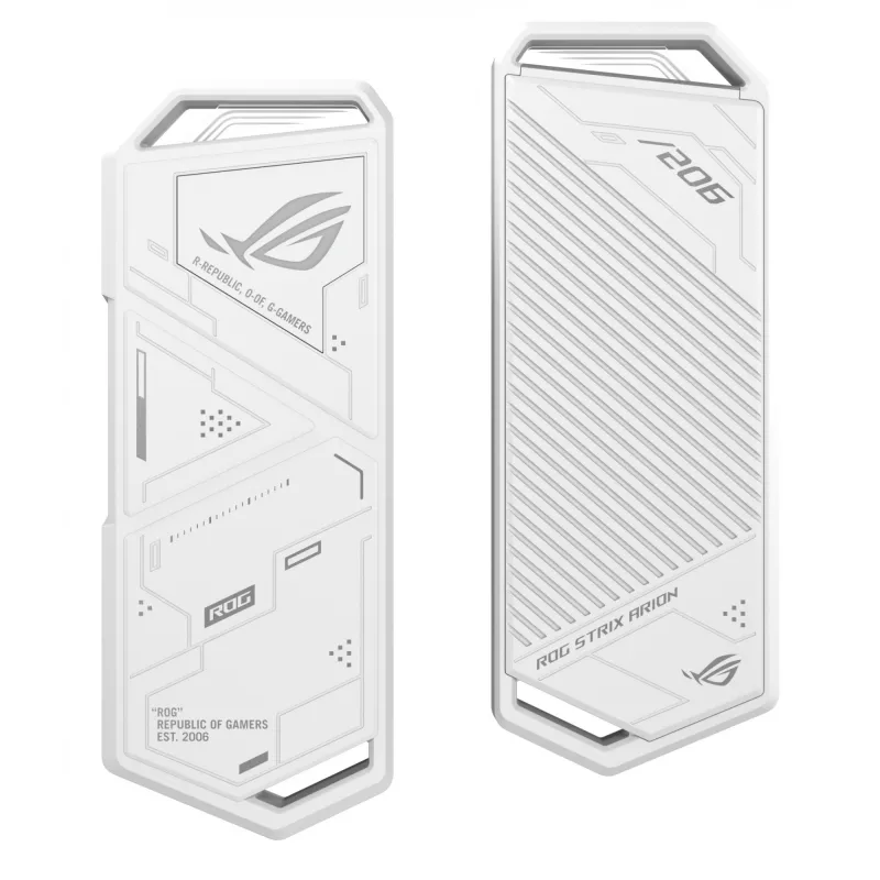 Case per SSD ASUS ROG Strix Arion White Edition — M.2 PCIe, USB Type-C 10 Gbit/s, per un SSD