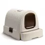 Curver 198849 lettiera per gatti con coperchio, 51 x 38,5 x 40 cm, crema/marrone