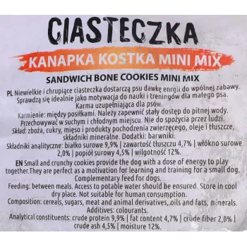 Snack per l'addestramento per cani MACED Cube Cookies Mini Mix 1 kg — biscotti mini a cubetti assortiti, mix di pollame