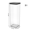 Rotho Loft 1160608080 contenitore per dolcetti, 2 l, in plastica, adatto a lavastoviglie e congelatore, nero
