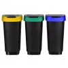 Rotho Twist 1045899999 set di pattumiere, 3 x 25 l, plastica