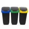 Rotho Twist 1045899999 set di pattumiere, 3 x 25 l, plastica