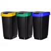 Rotho Twist 1045899999 set di pattumiere, 3 x 25 l, plastica