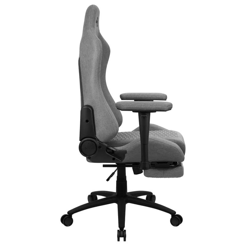 Sedia da gaming ergonomica premium Aerocool ROYALASHGR con poggiapiedi Aeroweave Technology grigio