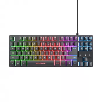 Trust GXT 833 Thado tastiera gaming USB olandese nero, argento