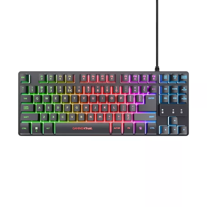 Trust GXT 833 Thado tastiera gaming USB olandese nero, argento