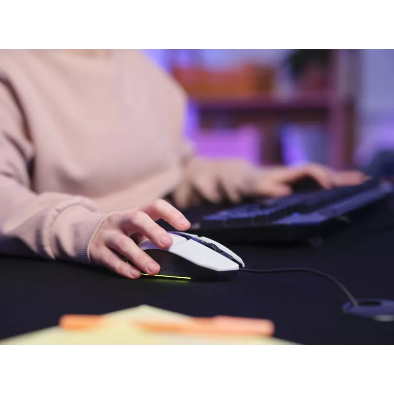 Trust GXT 109W Felox mouse gaming per destrimani USB Type-A ottico 6400 DPI