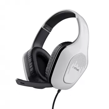Trust GXT 415W Zirox headset con filo archetto gaming bianco