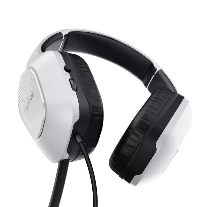 Trust GXT 415W Zirox headset con filo archetto gaming bianco