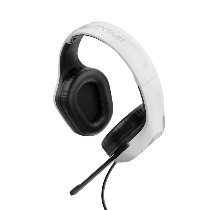 Trust GXT 415W Zirox headset con filo archetto gaming bianco