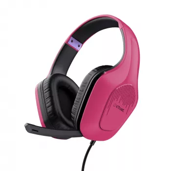 Trust GXT 415P Zirox headset con filo archetto gaming rosa