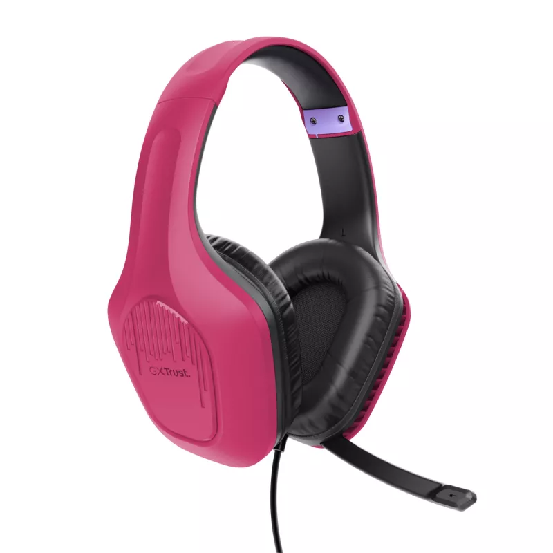 Trust GXT 415P Zirox headset con filo archetto gaming rosa